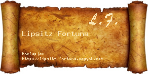 Lipsitz Fortuna névjegykártya